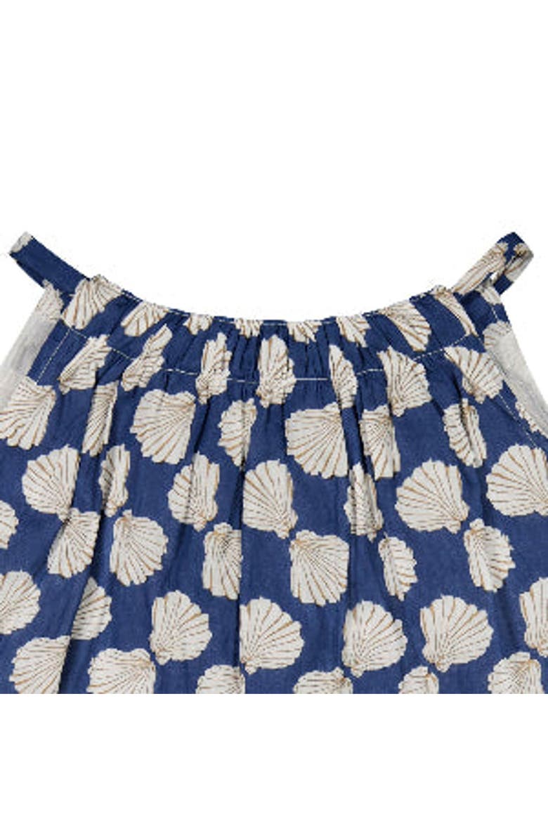 Mer St. Barth Colette Girl's Top and Short Set, Alternate, color, Shell Beach Navy