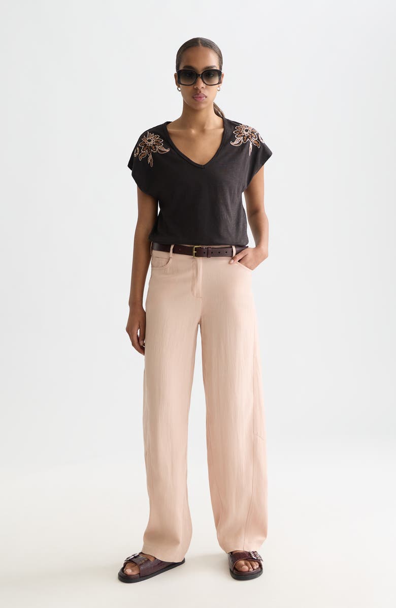 Scotch & Soda Embroidered Cotton Graphic T-Shirt, Alternate, color, Meteorite