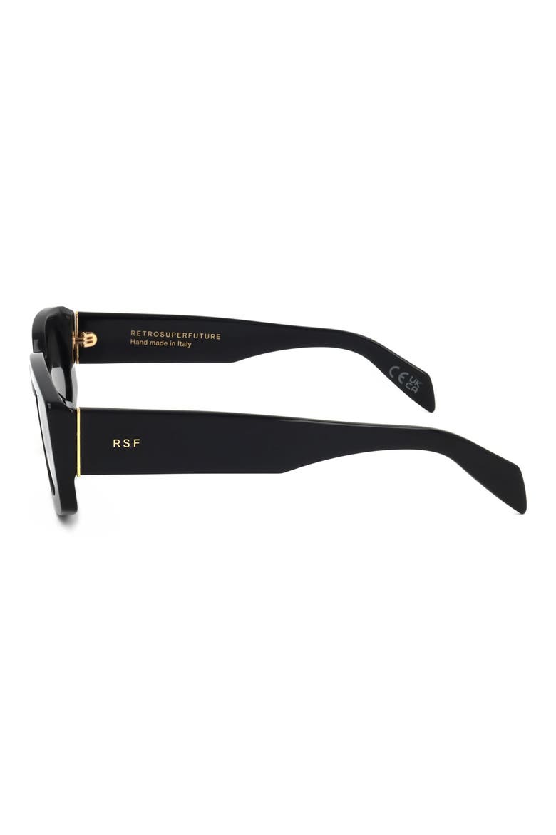 53mm Square Sunglasses, Alternate, color, BLACK