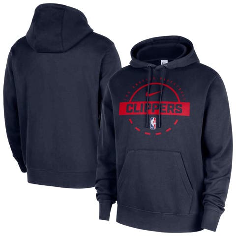 Men's Nike Navy LA Clippers 2025/26 Authentic Practice Club Pullover Hoodie