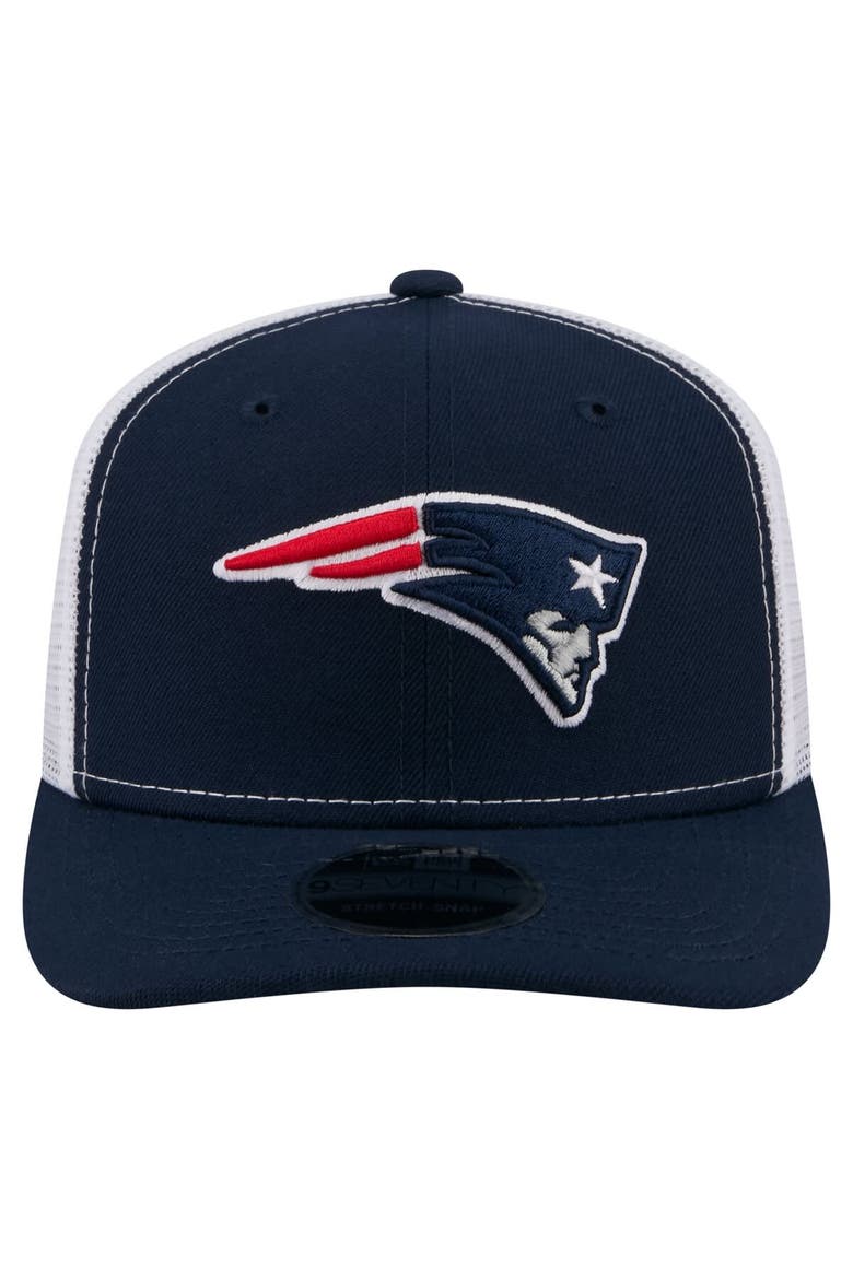 Men's New Era  Navy New England Patriots 9SEVENTY Trucker Adjustable Hat, Alternate, color, Navy