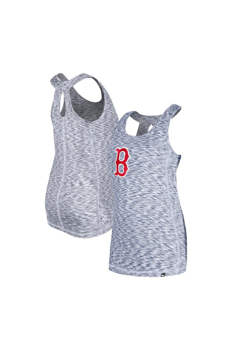 New Era Women's New Era Navy Boston Red Sox Space Dye Keyhole Back Tank Top, Alternate, color, Navy