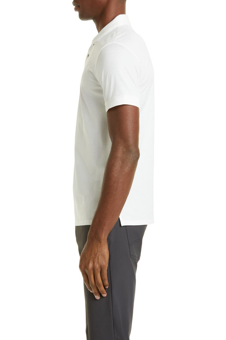 Rib Collar Polo, Alternate, color, WHITE/ LIGHT BLUE