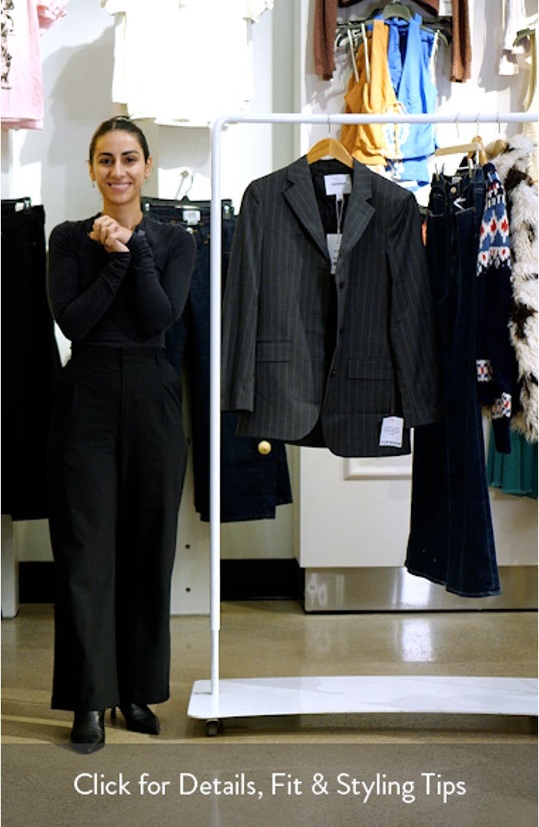Three-Button Pinstripe Blazer, sales video thumbnail