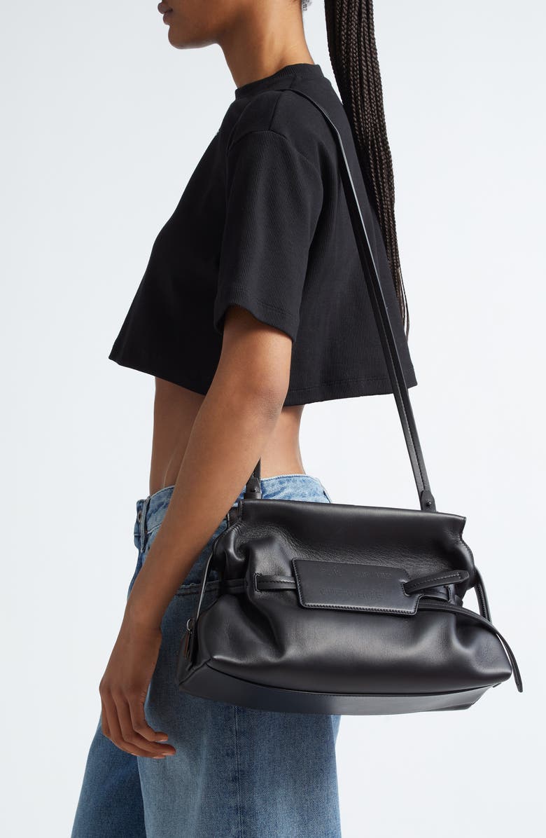 Off-White Zip Tie Leather Crossbody Bag, Alternate, color,