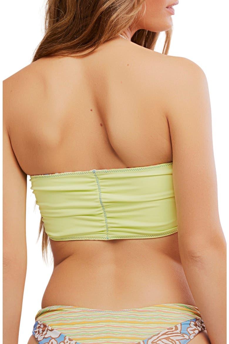 Donna Reversible Bandeau Bikini Top, Alternate, color, MOONLIT OASIS COMBO