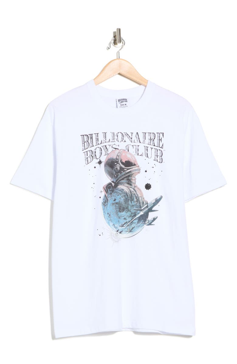 Billionaire Boys Club Flight Helmet Graphic Short Sleeve T-Shirt, Alternate, color, White
