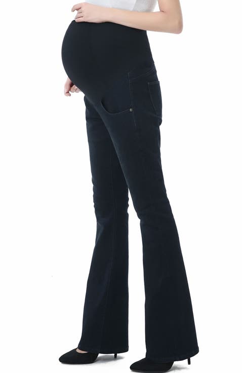 Maternity Stretch Flare Leg Denim Jeans