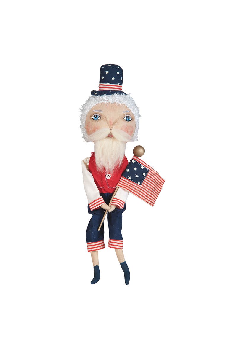 Samuel Liberty 4th of July Joe Spencer Gathered Traditions Figurine 15", Main, color, Red