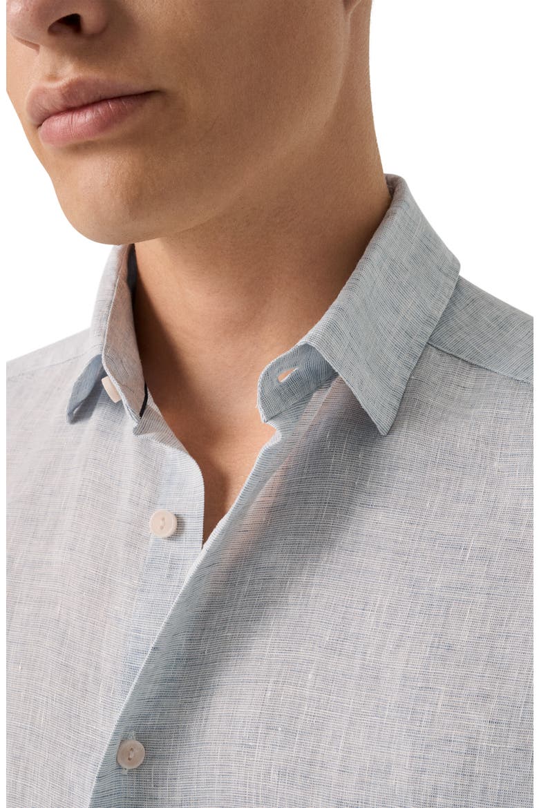 Regular Fit Linen Dress Shirt, Alternate, color, LIGHT BLUE