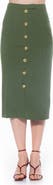 Alexia Admor Carla Button Front Midi Skirt