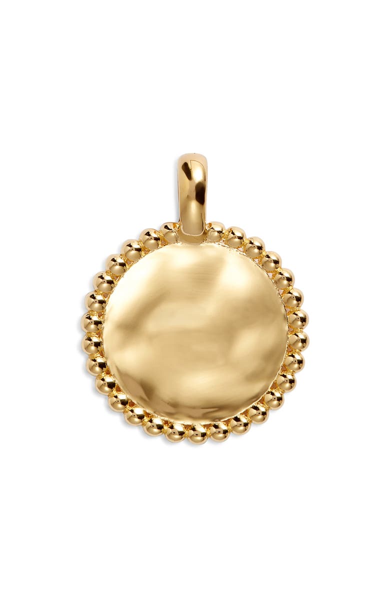 Monica Vinader Deia Beaded Disc Pendant Charm, Main, color, 18Ct Gold Vermeil/St Silver