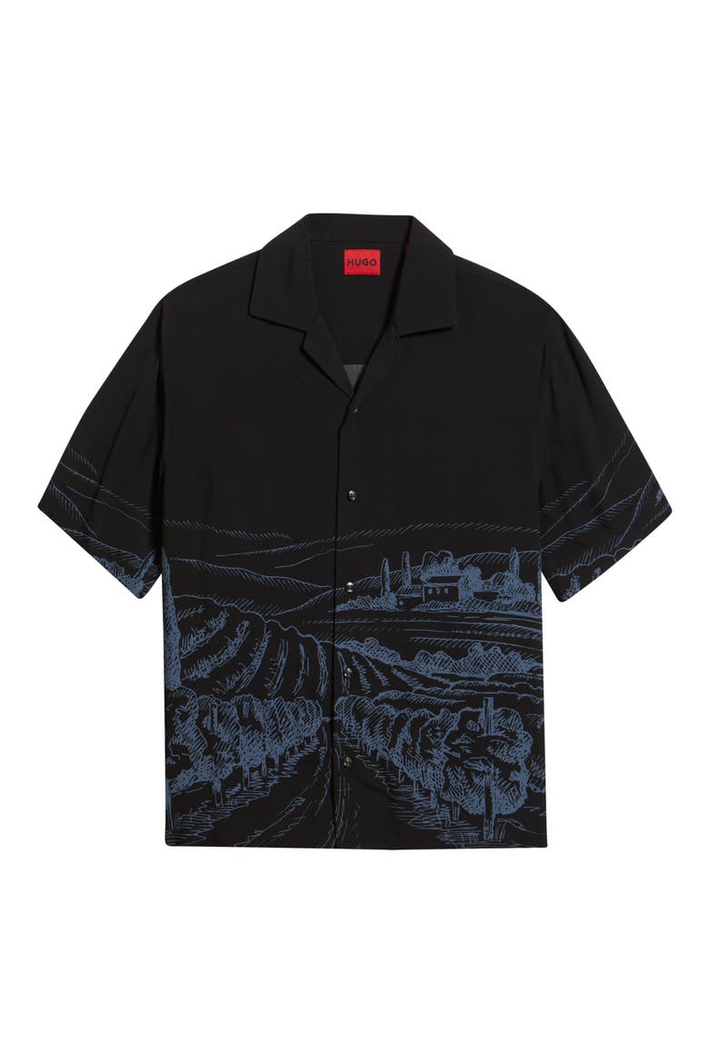 Espino Camp Shirt, Alternate, color, BLACK