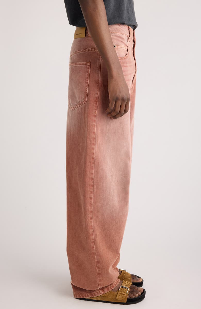 Isabel Marant Jameson Wide Leg Jeans, Alternate, color, Burnt Henna