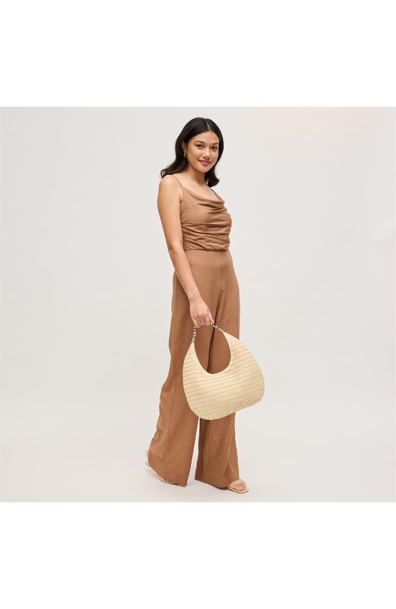 Bejeweled Hobo, Alternate, color, Beige
