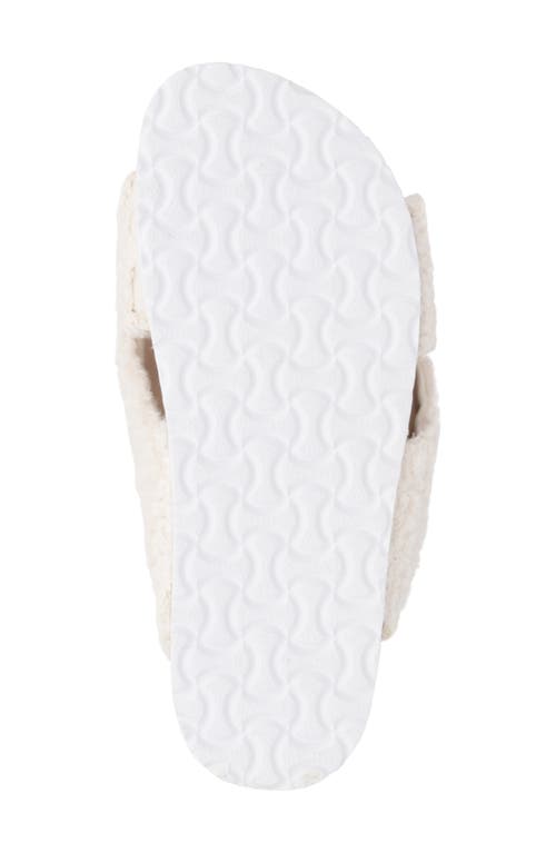 Shop Olivia Miller Lana Faux Shearling Sandal In Ivory