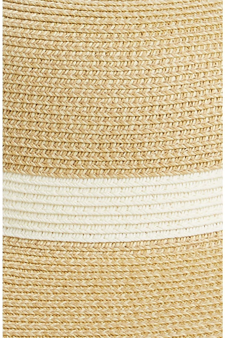 Sand Diego Hat Stripe Floppy Straw Hat, Alternate, color, NATURAL/ WHITE