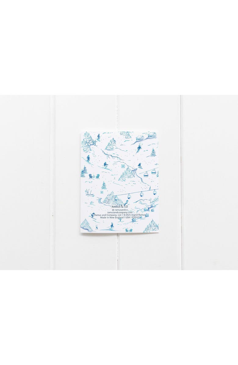Ramus & Co Winter/Holiday Ski Blue Toile Greeting Card Pack, Alternate, color, Multi-Pack