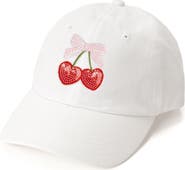 Sweet Wink Cherry Sequin Patch Baseball Hat