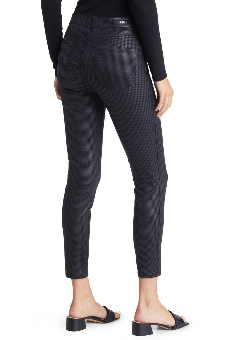 Donna Fab Ab Coated High Waist Ankle Skinny Jeans, Alternate, color, BLACK