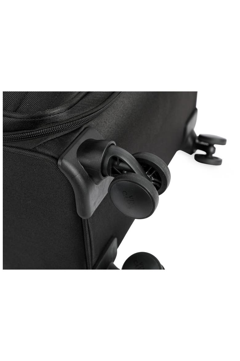 Shauna 24" Softshell Spinner Suitcase, Alternate, color, BLACK