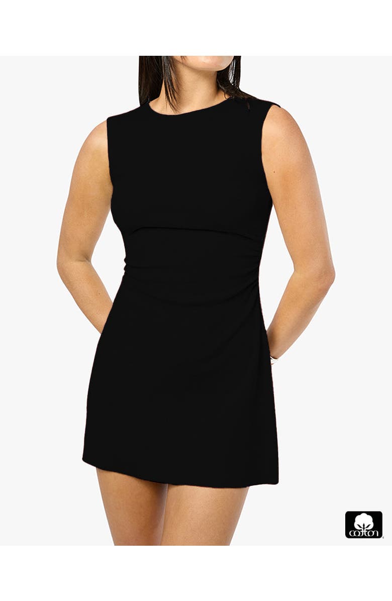 WeWoreWhat Ruched Muscle Tank Mini Dress, Main, color,