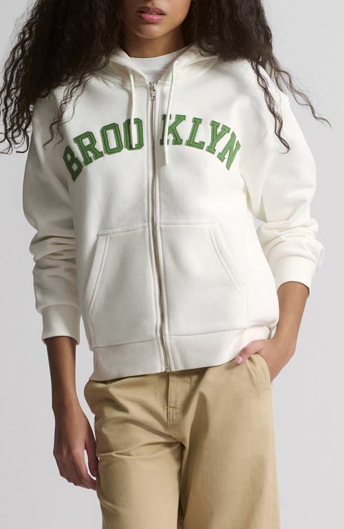 Brooklyn Industries Logo Front Zip Hoodie