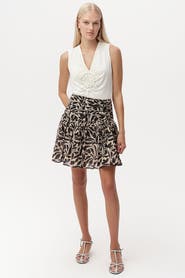 Exquise Camile High Rise Pleated Mini Skirt