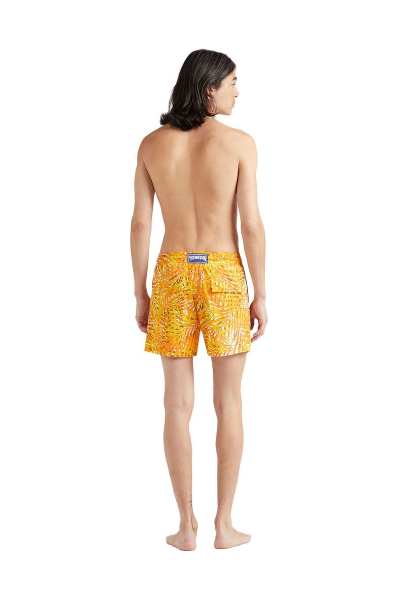 Men's Palm Leaves Stretch Swim Shorts, Main, color, MANGUE