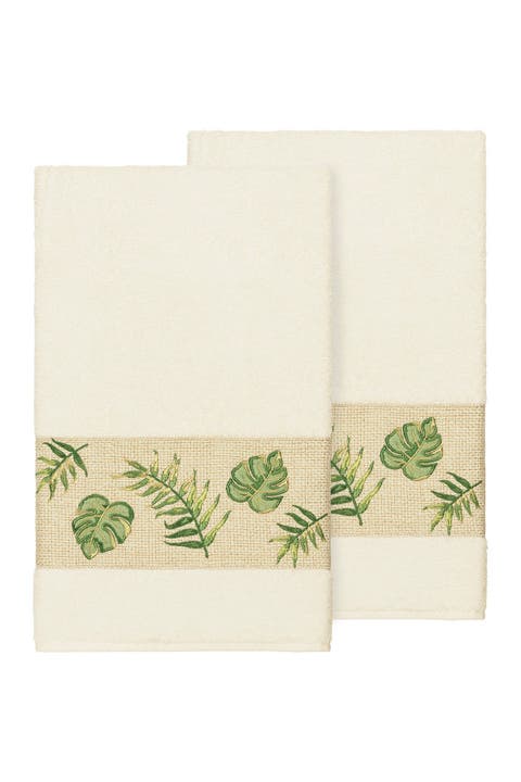 Zoe Embellished Bath Towel - Set of 2 - Cream