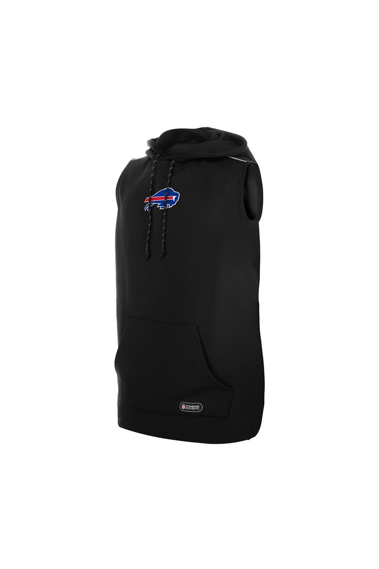 Men's New Era  Black Buffalo Bills Combine Sleeveless Hoodie, Alternate, color, Black