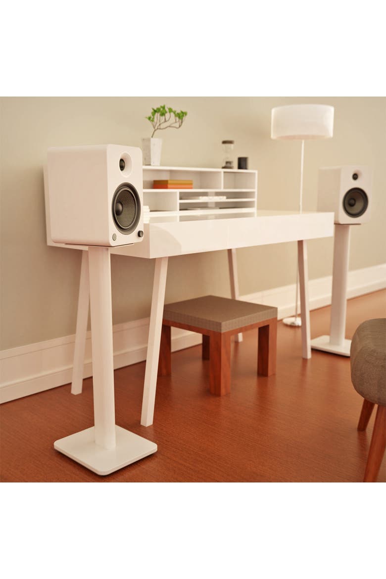 SP26PL 26" Bookshelf Speaker Stands with Rotating Top Plates and Cable Management - Pair, Alternate, color, White