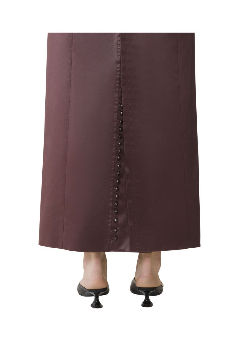 Lanvin Straight Skirt In Cotton And Viscose, Alternate, color, Mocha