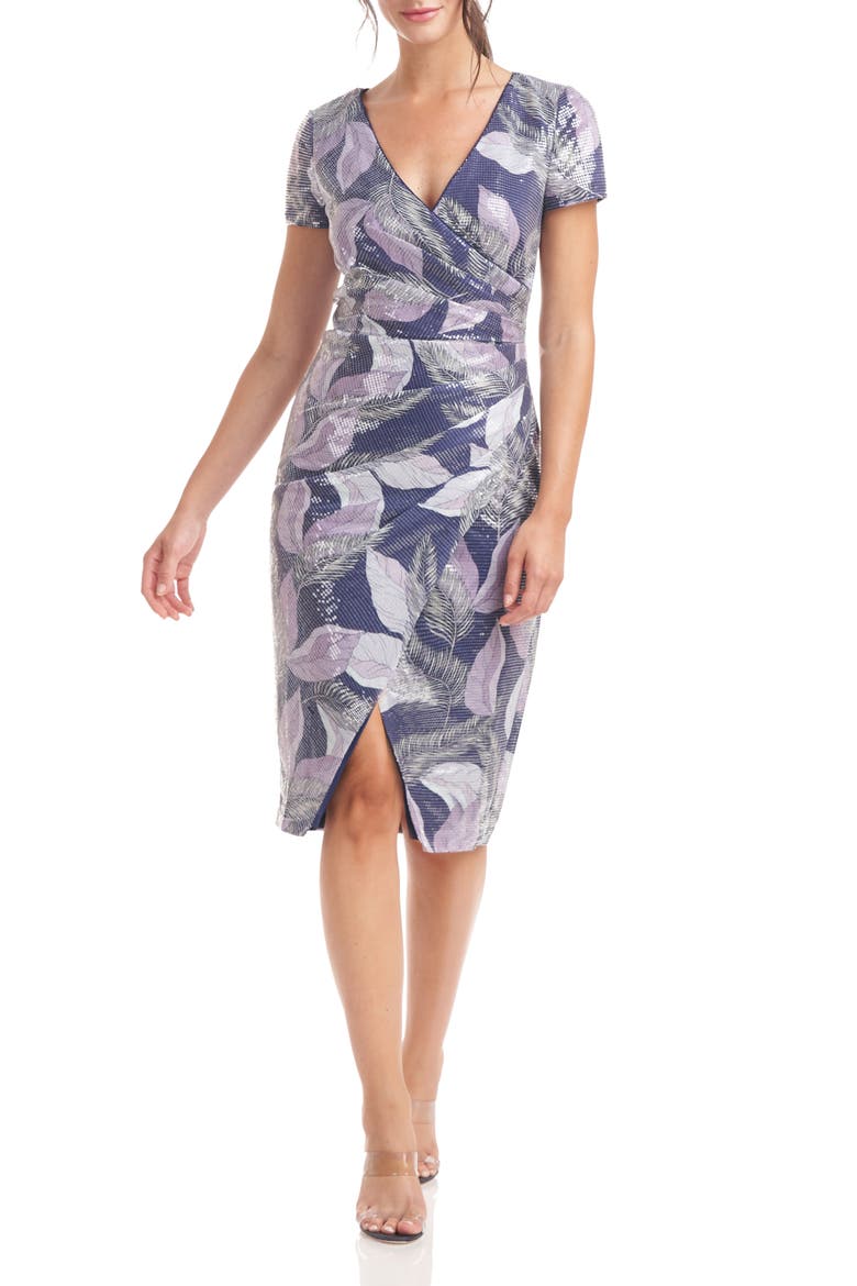 Nylah Sequin Dress, Main, color, NAVY MULTI