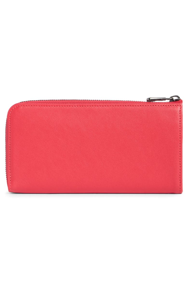 Longchamp Leather Zip Around Wallet, Alternate, color, 
