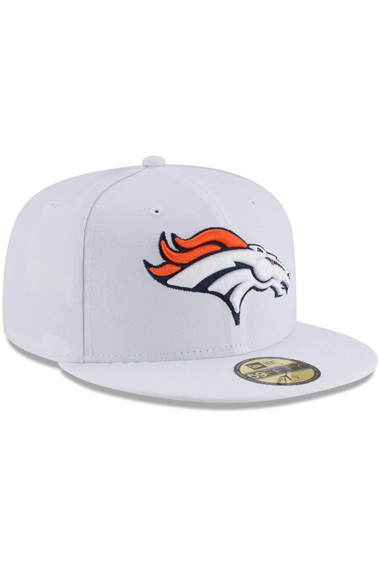 Men's New Era White Denver Broncos Omaha 59FIFTY Fitted Hat, Alternate, color, White
