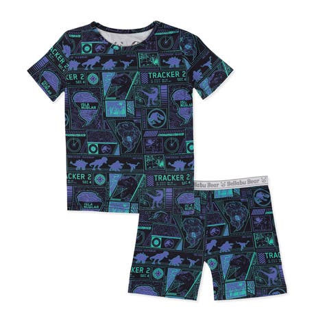 Jurassic Park Tracker Kids 2-Piece Short Sleeve & Shorts Pajama Set