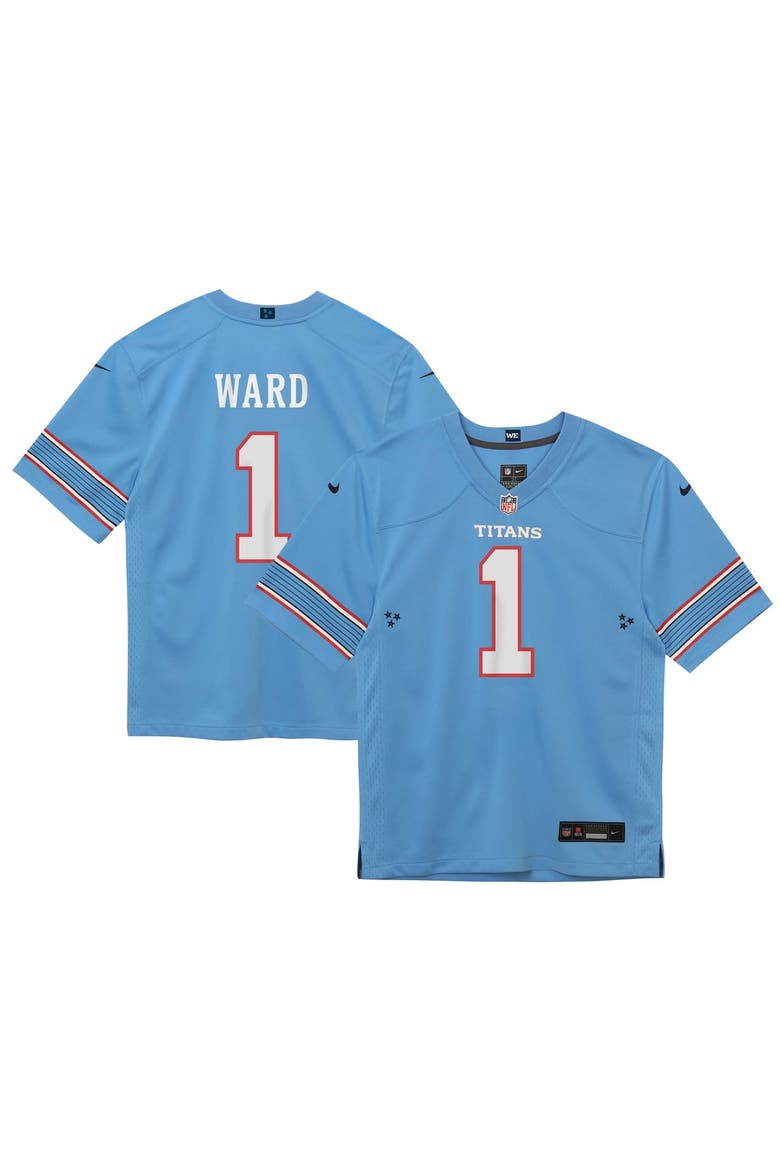 Preschool Nike Cameron Ward Light Blue Tennessee Titans Team Game Jersey, Main, color, Light Blue