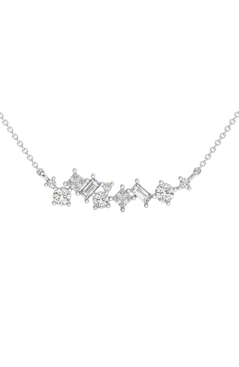 Bliss Diamond 1Ct TW Diamond Mixed Fancy Shape Designer Necklace 14k Gold Lab Grown Pendant, Main, color, 14K White Gold