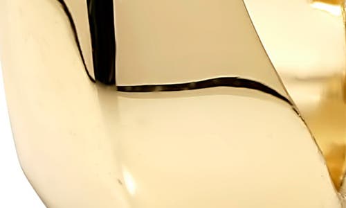 Devata Beveled Curve Hoop Earrings In Gold