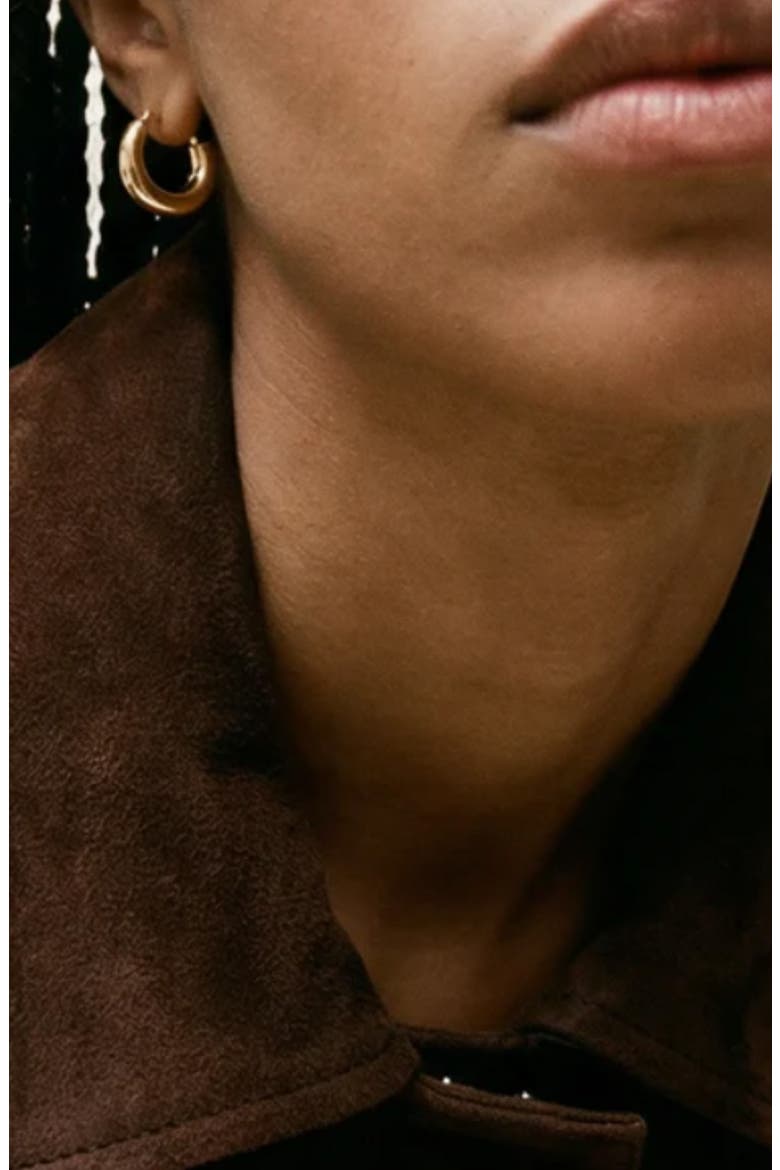 Small Ravello Hoop Earrings, Alternate, color, GOLD
