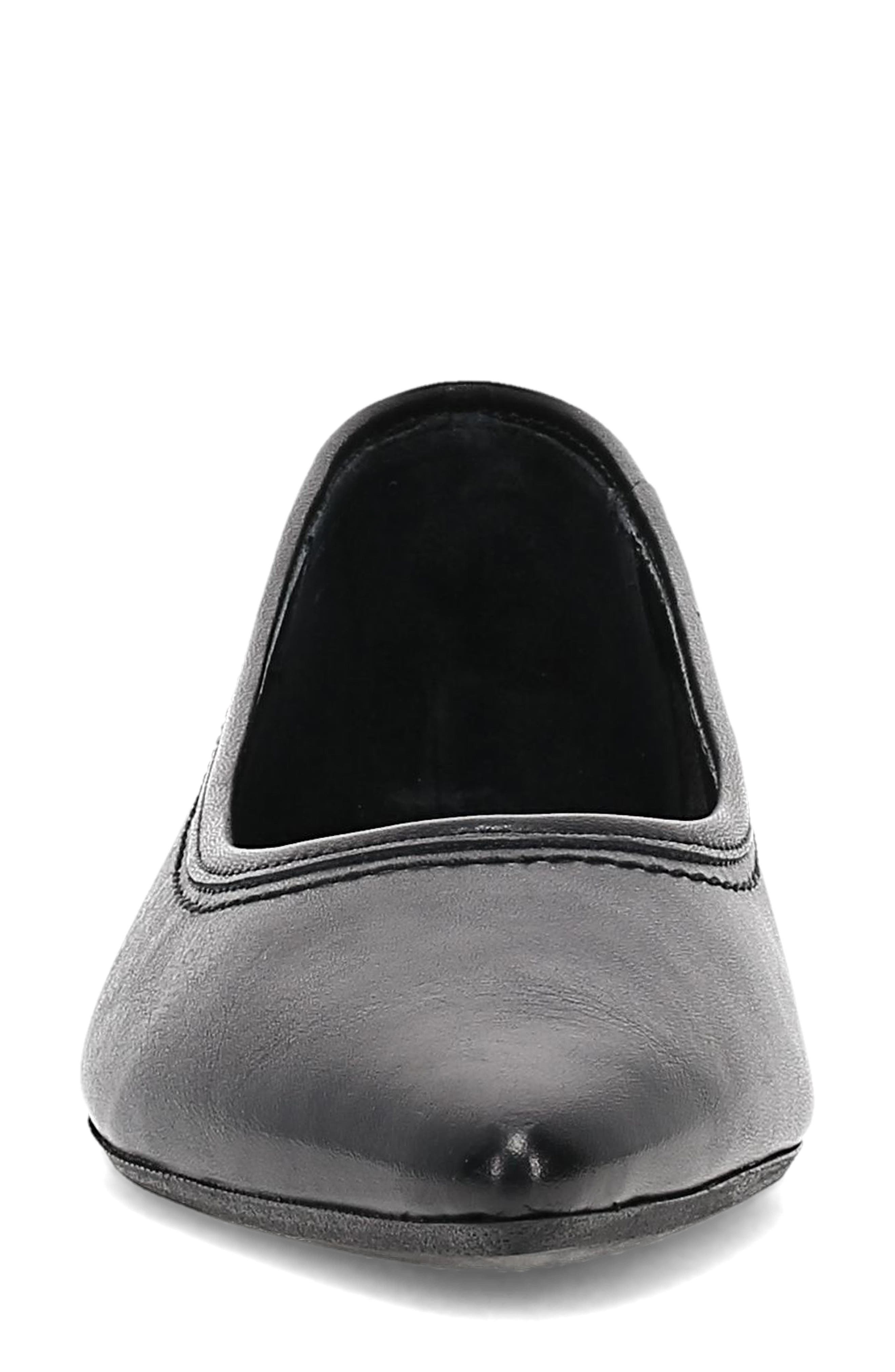 Frye Heather Pointed Toe Flat, Alternate, color, Black