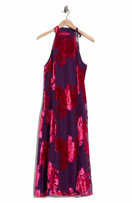 Hutch Floral Mock Neck Sleeveless Dress