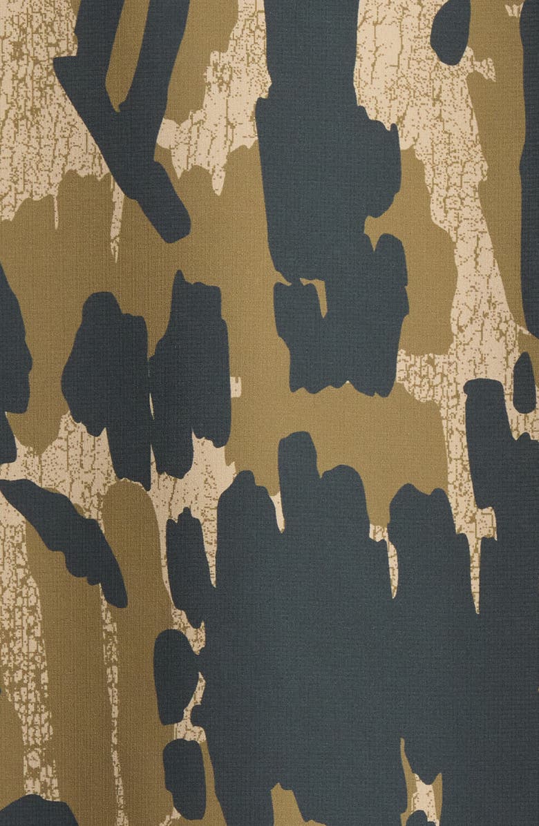 Malbon Golf Tour Divot Camouflage Rain Jacket, Alternate, color, Bark Camo