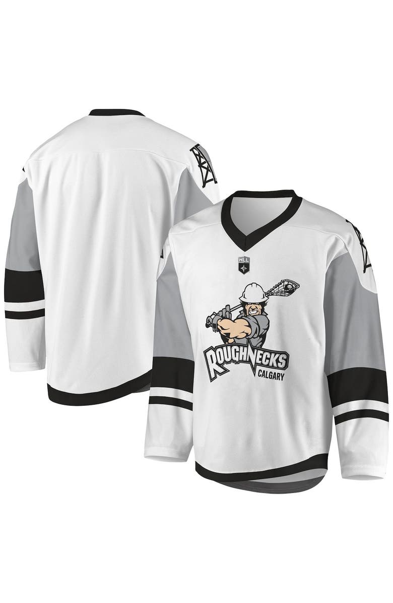 ADPRO Sports Men's White/Gray Calgary Roughnecks Sublimated Replica Jersey, Main, color, White