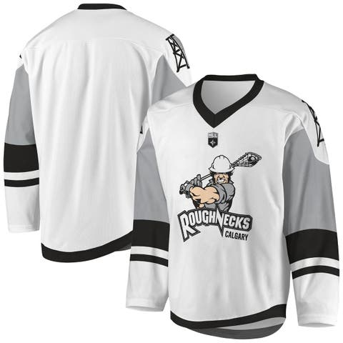 Men's White/Gray Calgary Roughnecks Sublimated Replica Jersey