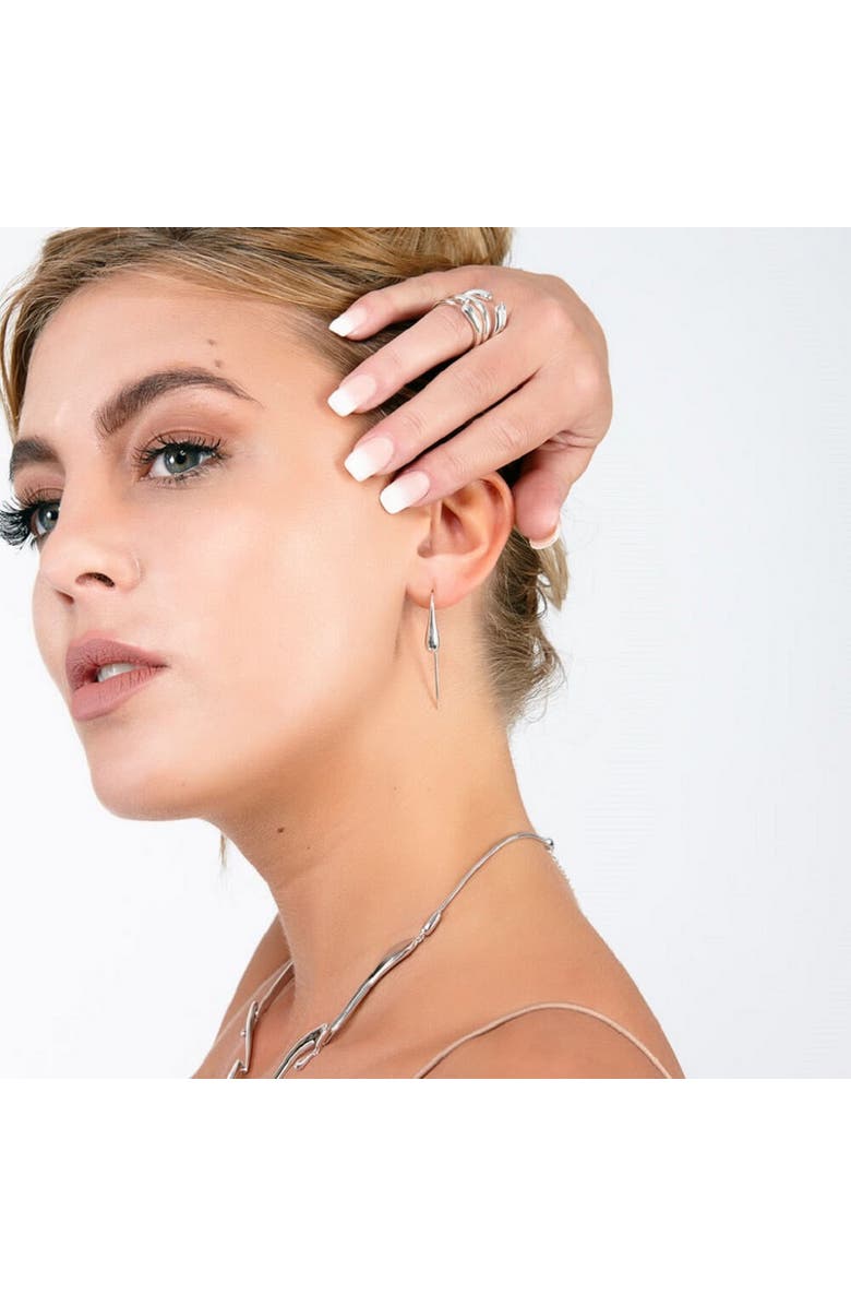 Lucy Quartermaine Hook Drop Earrings, Alternate, color, Sterling Silver