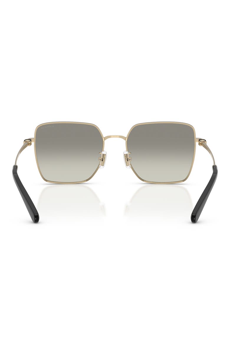 56mm Gradient Square Sunglasses, Alternate, color, LIGHT GOLD / BLACK / GREY