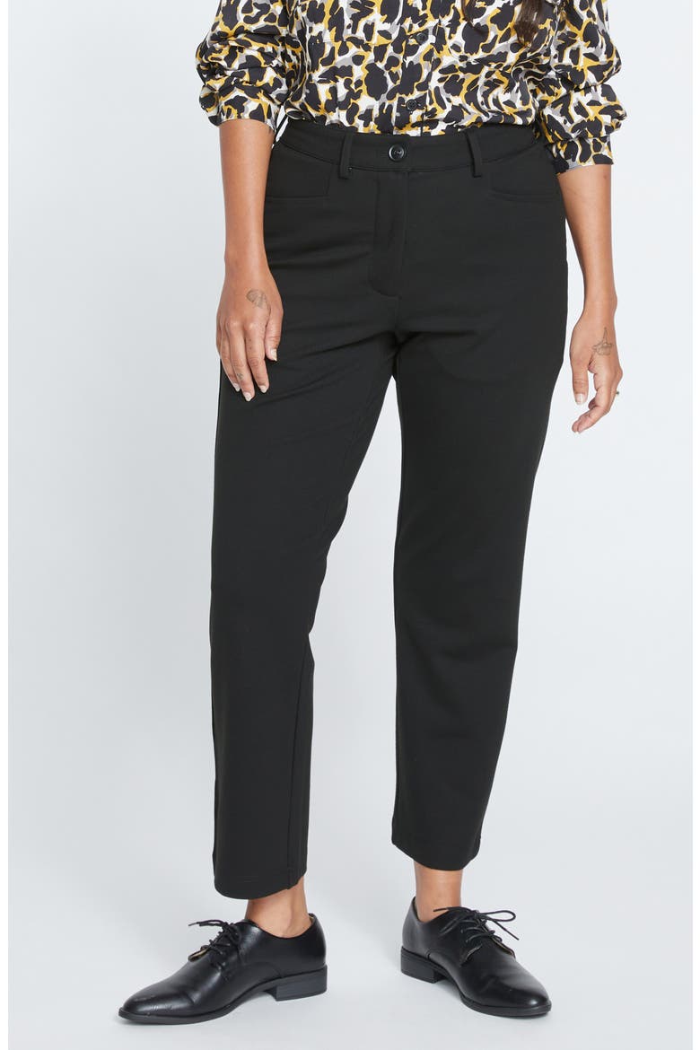 Ponte Cigarette Pants, Main, color, BLACK