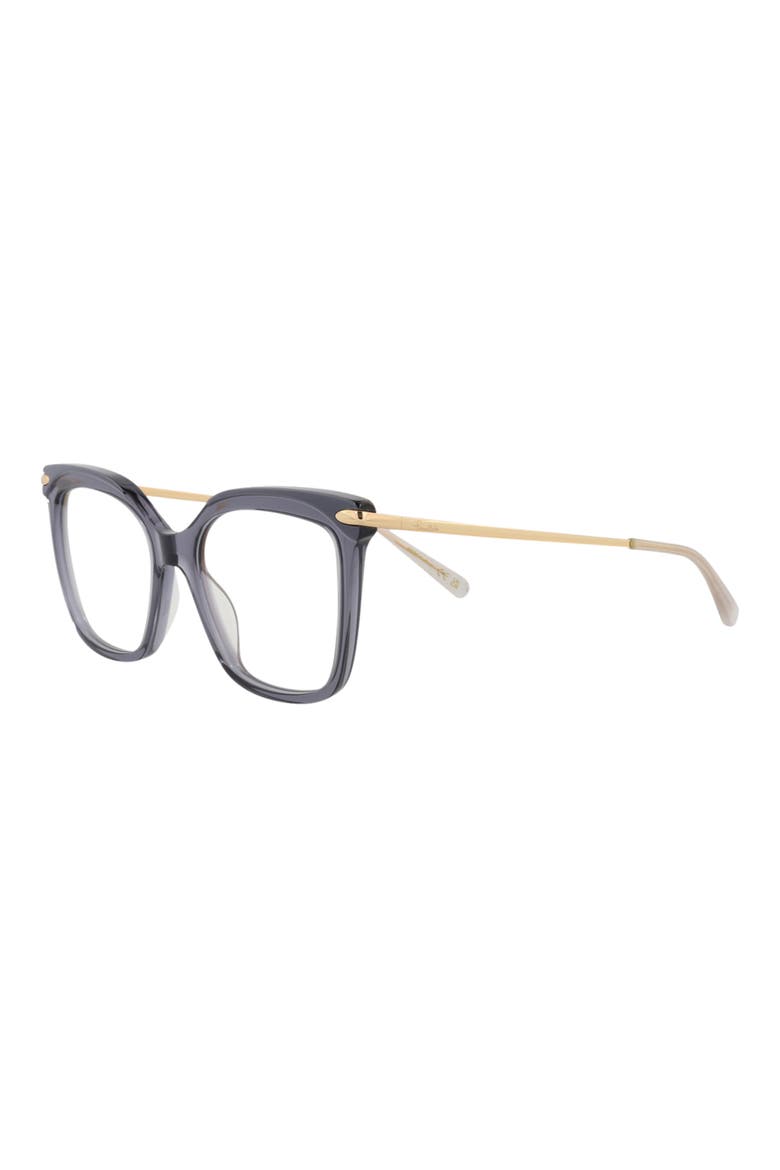 Novelty 52mm Square Optical Glasses, Alternate, color, BLACK GOLD TRANSPARENT